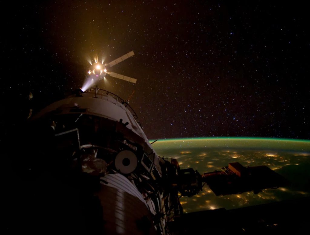 ATV-3 arriving. Credits: NASA